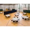 National Public Seating NPS Room Divider, 6' Height, 5 Sections, Clear Acrylic Panels RDB6-5CA - alternate 10